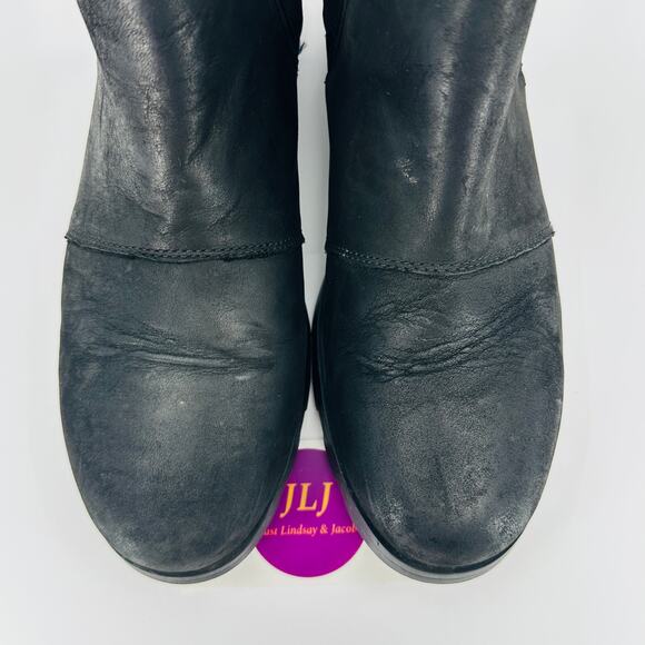 Sorel Women's Emelie Chelsea Black Waterproof Leather Ankle Boots Size 8 - Picture 4 of 11